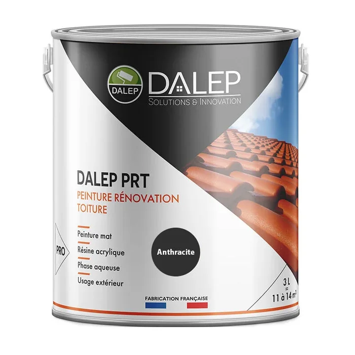DALEP PRT ANTHRACITE Peinture Rénovation Toiture – Seau 3L – DALEP – 1.06.0129.30