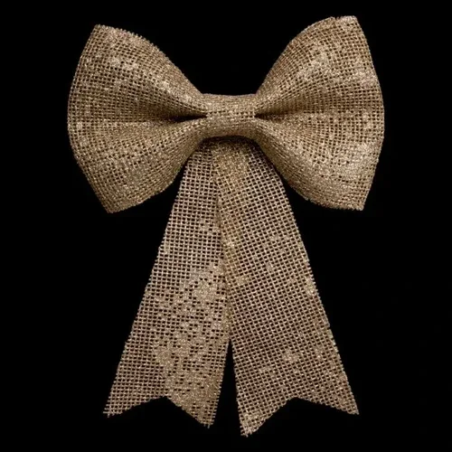 Décoration Nœud Strass Doré
