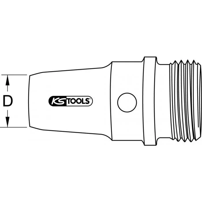 Découpe-joints à visser en acier, filetage M12, Ø 5 mm KSTOOLS – 1290105