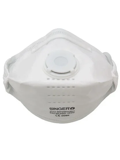 Demi-masque pliable Valve FFP2 NR D – Lot de 20 – SINGER – AUUMP200VSL