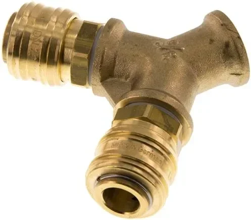 Dérivateur d&rsquo;air à 2 voies avec raccords rapides, G 3/8&Prime; (IG)