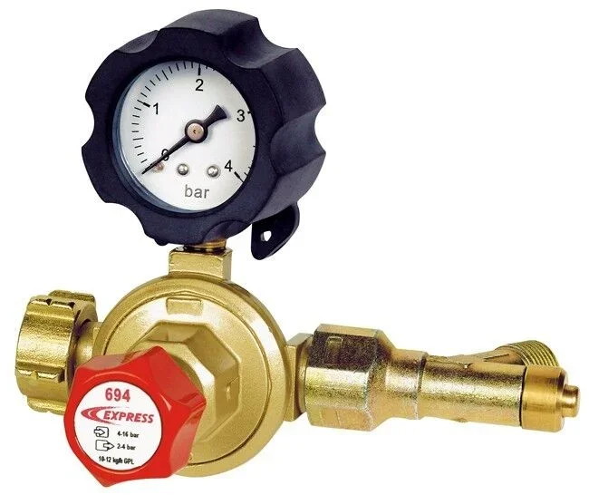 DÉTENDEUR PROPANE VARIABLE DE 2 À 4 BARS AVEC MANOMÉTRE – EXPRESS – 694