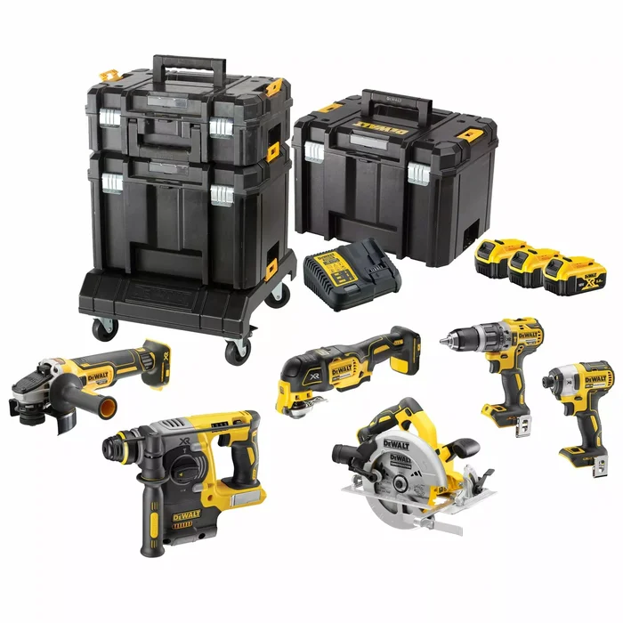 DeWALT DCK685P3T 18V Li-Ion battery 6-piece combination set (3x 5.0Ah battery) in TSTAK (incl. trolley) – brushless