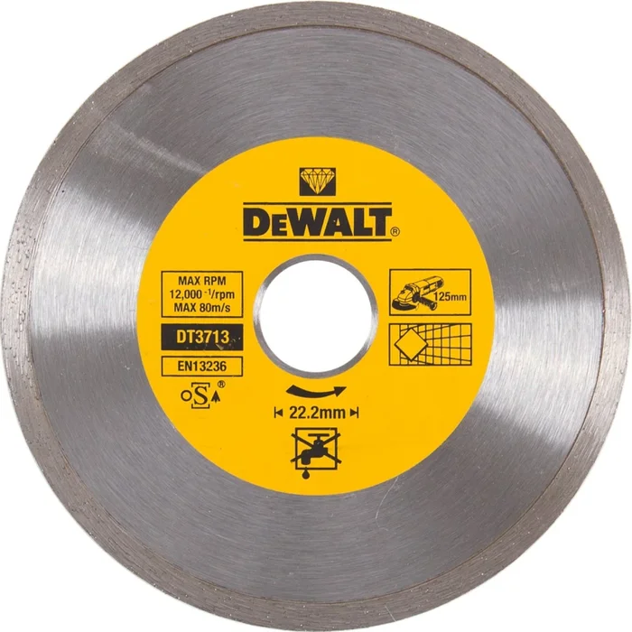 DeWALT DT3713 Diamantdoorlijfschijf – 125 x 22,23 x 1,6 mm – Céramique