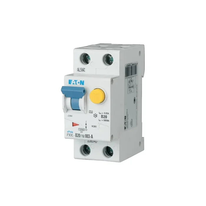 Disjoncteur différentiel magnéto-thermique Eaton 20A 1P + N, sensibilité 300mA Type C