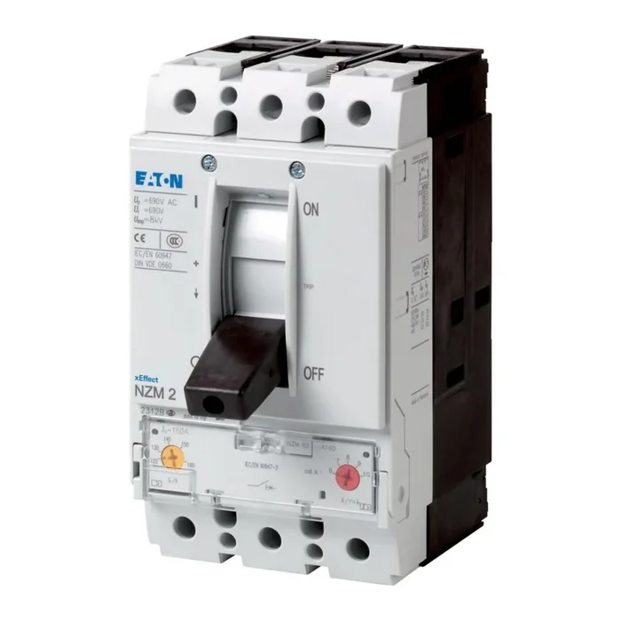Disjoncteur Eaton Eaton Moeller NZM 3 pôles, 100A, pouvoir de coupure 5 kA, montage fixe