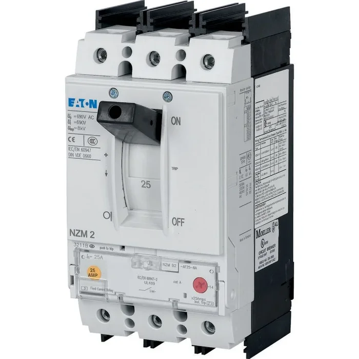 Disjoncteur Eaton Eaton Moeller NZM 3 pôles, 125A, pouvoir de coupure 5 kA, montage fixe