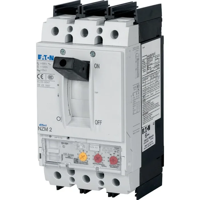 Disjoncteur Eaton Eaton Moeller NZM 3 pôles, 150A, pouvoir de coupure 5 kA, montage fixe