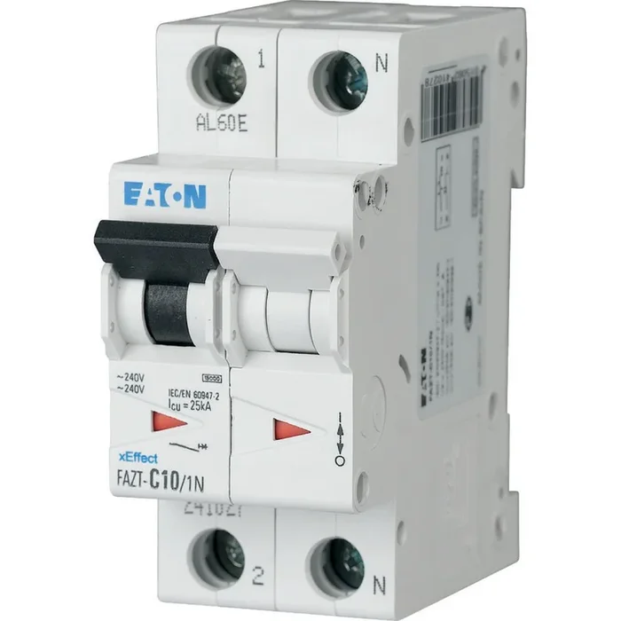 Disjoncteur Eaton FAZ 1+N, 4A, pouvoir de coupure 7,5 kA