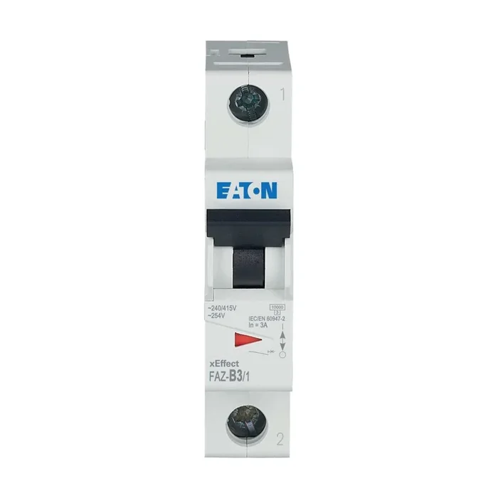 Disjoncteur Eaton FAZ 1P, 3A, pouvoir de coupure 10 kA