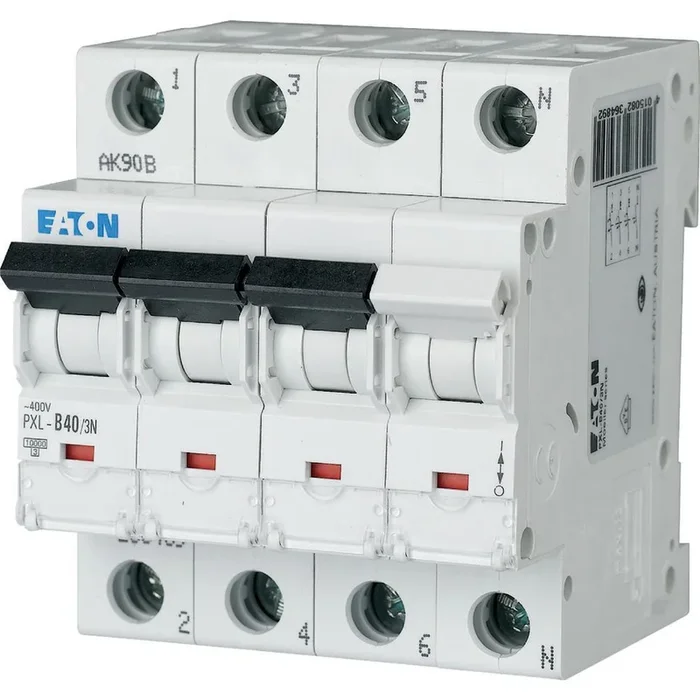 Disjoncteur Eaton PXL 3P, 40A, pouvoir de coupure 10 kA