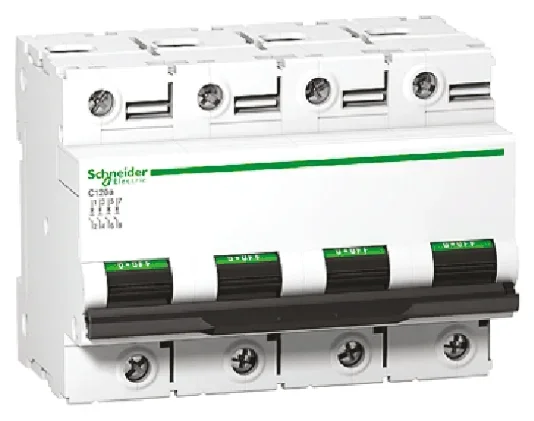 Disjoncteur Schneider Electric C120H 4P, 80A, pouvoir de coupure 15 kA, 30 kA, montage rail DIN