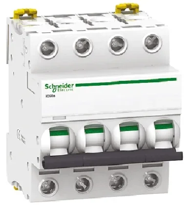 Disjoncteur Schneider Electric iC60H 4P, 40A, pouvoir de coupure 10 kA, montage rail DIN