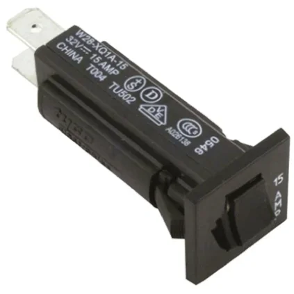 Disjoncteur thermique TE Connectivity W28, 15A, 1 pôle, 32 V dc, 250V c.a.