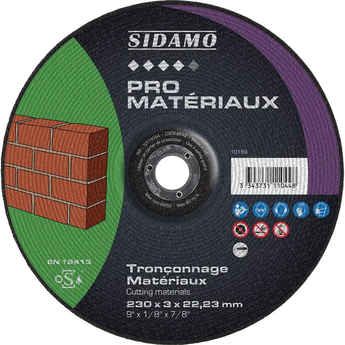 DISQ. TRONC PRO MATERIAUX D.230 x 3 x 22,23 SIDAMO – 10111044