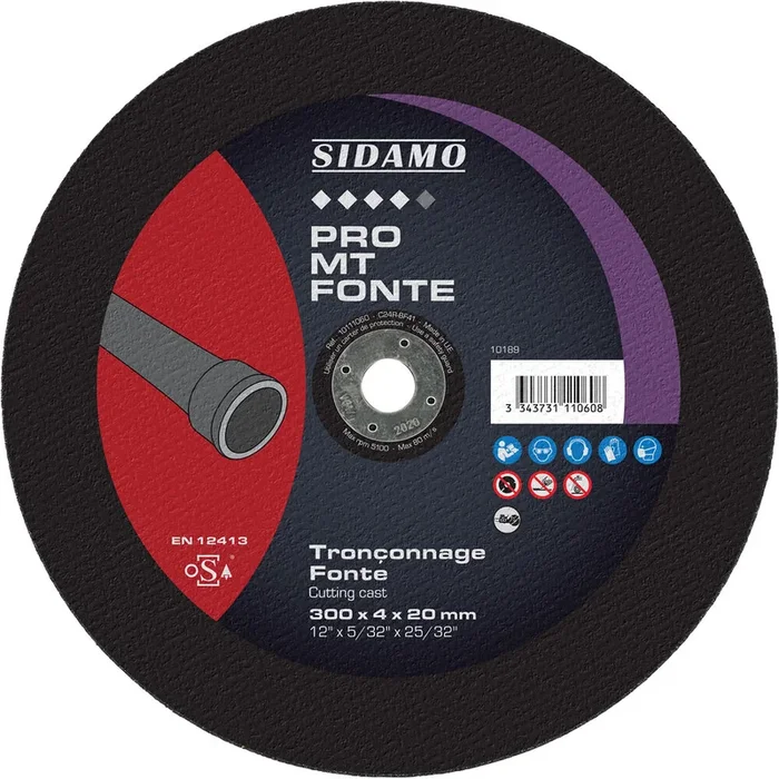 DISQ. TRONC PRO MT FONTE D.300 x 4 x 20 SIDAMO – 10111060