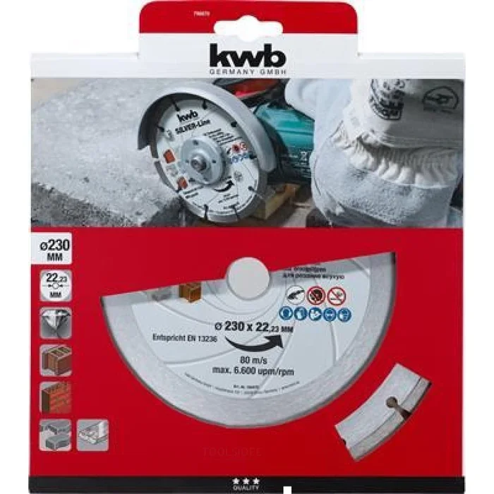 Disque à tronçonner KWB Diamant, 230 mm