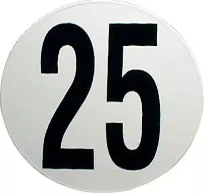 Disque adhésif limitation de vitesse 25 km/h