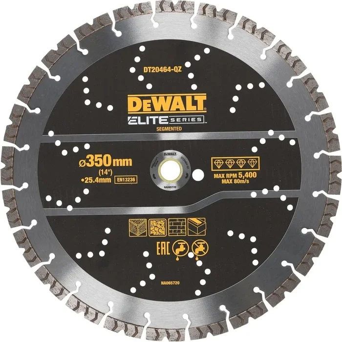 Disque béton ELITE diamant généraliste 355 x 25,4 mm – DT20464-QZ – DEWALT