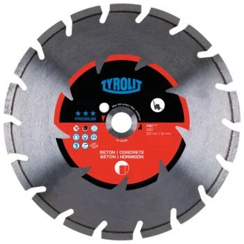Disque diamant béton pour scies de sol diam. 400×3,2×25,4 PREMIUM TYROLIT – 574855