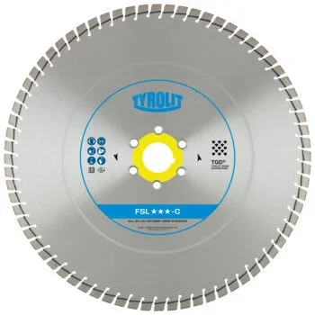 Disque diamant béton pour scies de sol diam. 650×3,9×25,4 PREMIUM TYROLIT – 103020