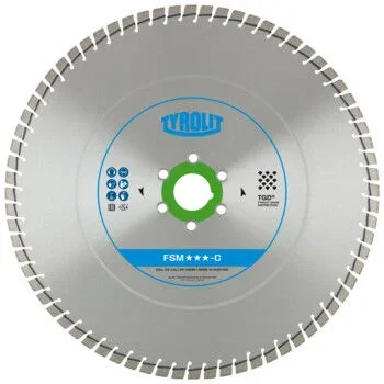Disque diamant béton pour scies de sol diam. 700×4,4×25,4 PREMIUM TYROLIT – 615343