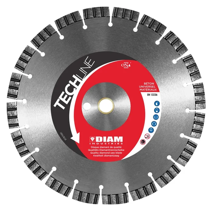 DISQUE DIAMANT Diam.300/25.4 BETON – UNIVERSEL MATERIAUX DIAM INDUSTRIE – MTX300/25