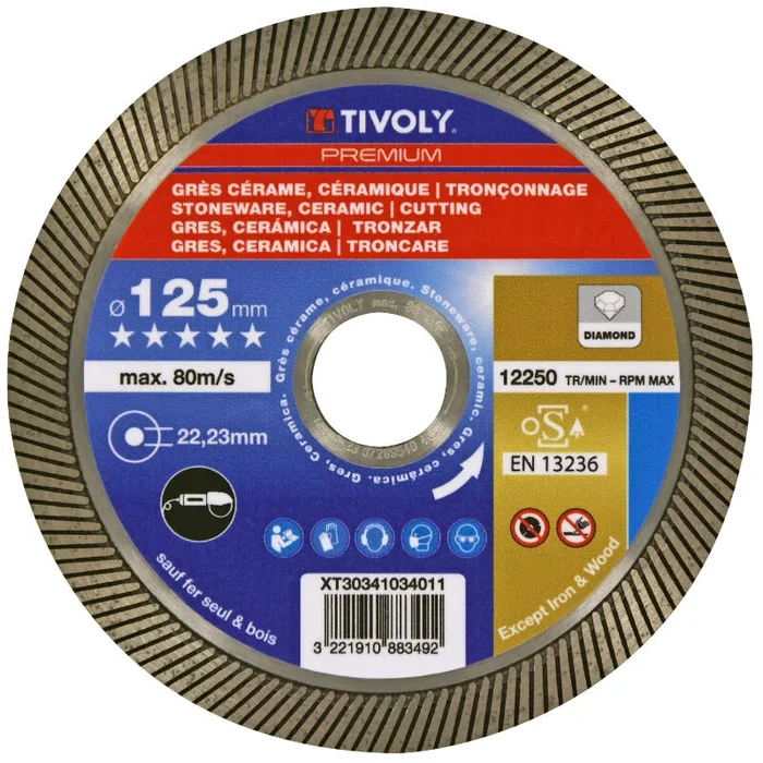 Disque DIAMANT -GRÈS CERAME -Gamme Haute Performance / Ø: 230 / Ep: 2.6 TIVOLY – XT30341034012