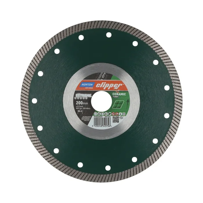 Disque diamant NORTON EXTREME CERAMIC TURBO Diam. 200 mm Alésage 25.4 – 70184625427