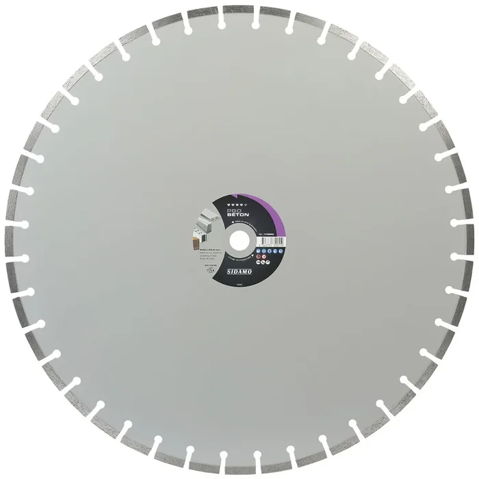 DISQUE DIAMANT PRO BETON D. 600 x 25,4 x h 10 SIDAMO – 11130055