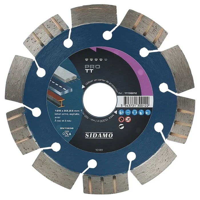 DISQUE DIAMANT PRO TT D. 125 x 22,23 x h 12 SIDAMO – 11130012