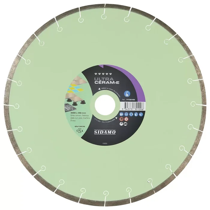 Disque diamant Ultra Ceram-E Sidamo alesage 30mm diametre 300mm