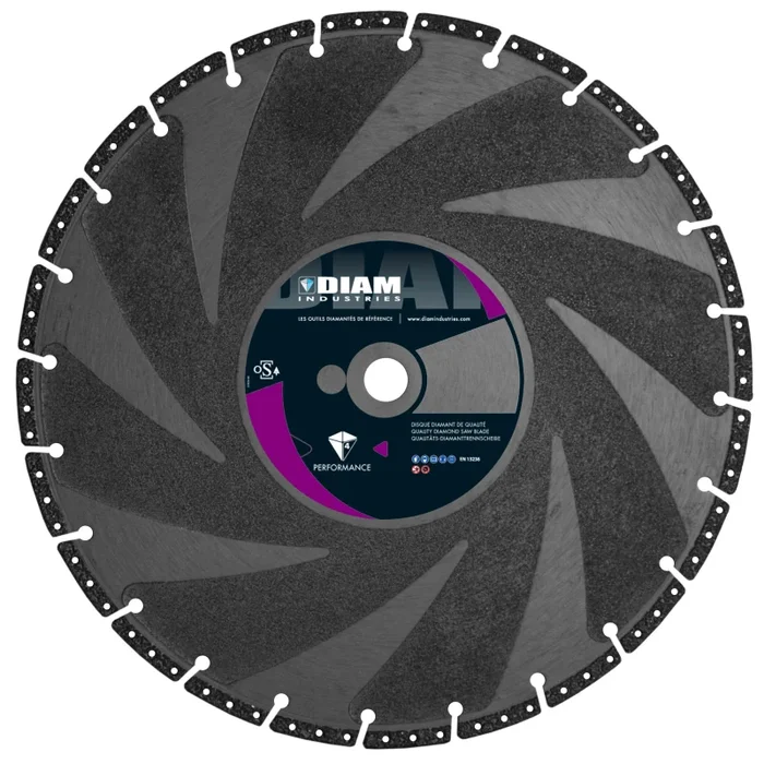 Disque PVC fibre de carbone alésage 22.2mm Diam Industries