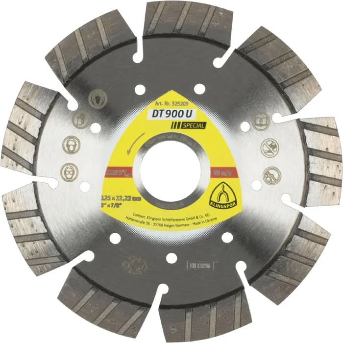 Disques à tronçonner diamantés DT SPECIAL DT900U S 125X2,4X22,23 9ST 12 KLINGSPOR – 325209