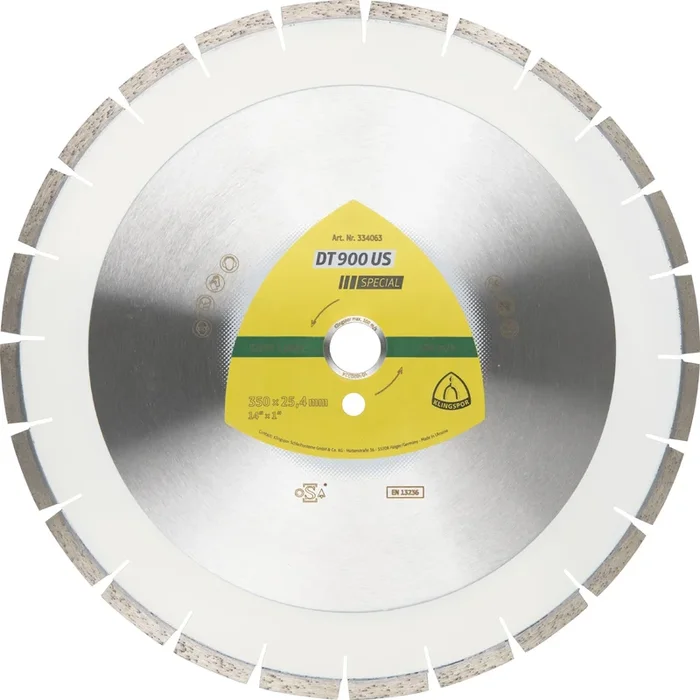 Disques à tronçonner diamantés DT SPECIAL DT900US S 500X3,7X25,4 36E 10 KLINGSPOR – 334066