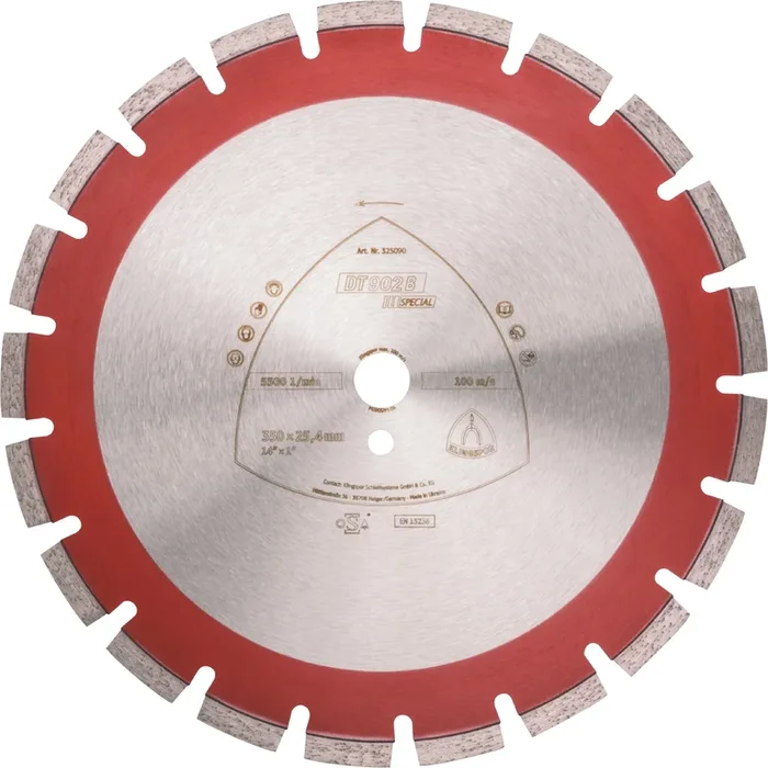 Disques à tronçonner diamantés DT SPECIAL DT902B S 300X2,8X25,4 18W 11 KLINGSPOR – 325058