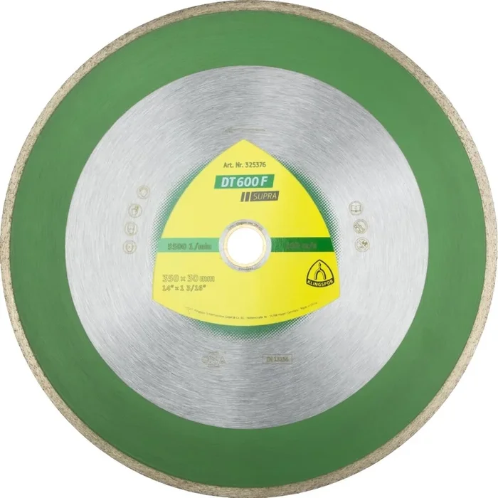 Disques à tronçonner diamantés DT SUPRA DT600F S 300X2X30 GR 7 KLINGSPOR – 325375