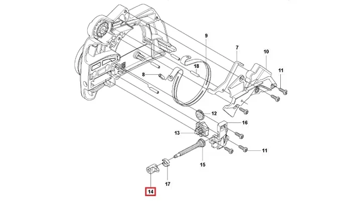 Doigt de Tension de Chaîne pour tronçonneuse 235, CS2238… – Ref 574 20 17 01 – Husqvarna
