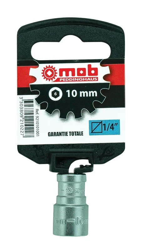 DOUILLE CARREE STANDARD 6 PANS 1/4 » 10MM SUR CARTE MOB – 9210101001