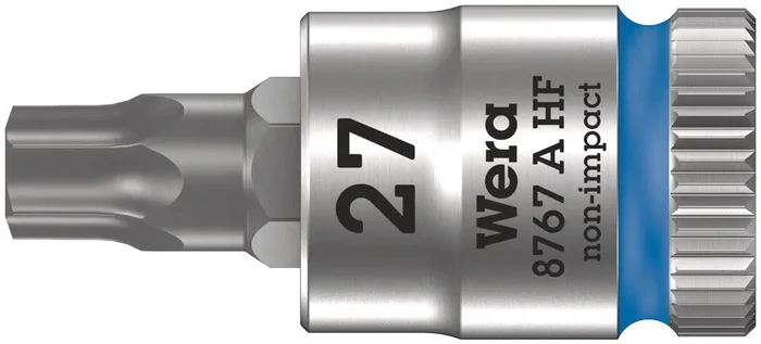 Douille-embout à emmanchement 1/4&Prime; avec fonction de retenue 8767 A HF TORX 27 x 28 mm WERA – 05003367001