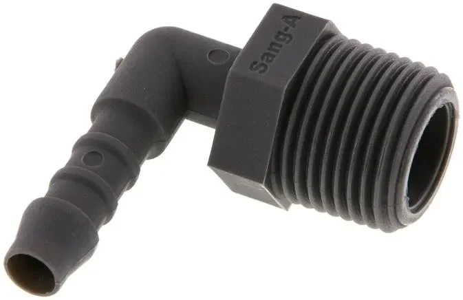 Douille filetée coudée R 3/8&Prime;-6 (1/4&Prime;)mm, PA 6