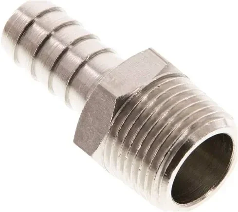Douille filetée R 3/8&Prime;-10mm, laiton nickelé