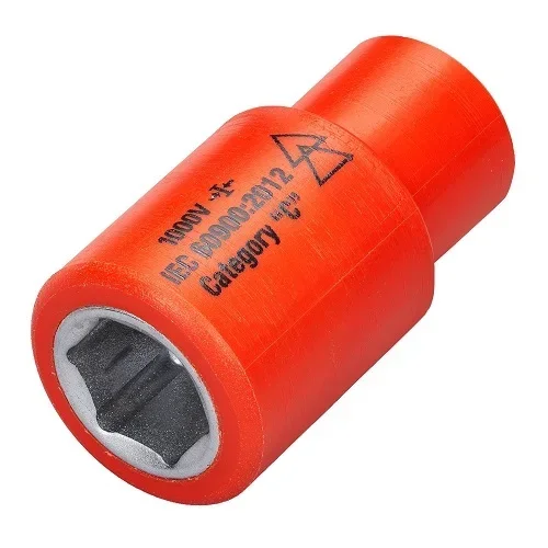 Douille standard isolée ITL Insulated Tools Ltd, 6 pans, 1/4 pouce, Métrique, Isolée
