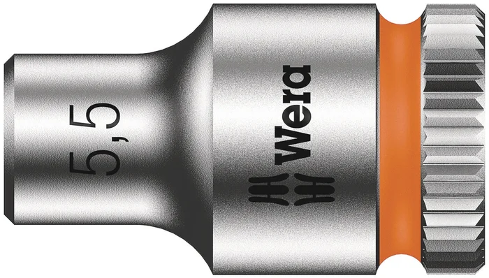 Douille Wera, 6 pans, 1/4 pouce, Métrique
