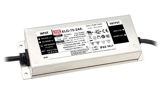 Driver de LED MEAN WELL,sortie 24V 3.15A, 75W