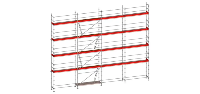 Echafaudage ALTRAD Facadier AERIS 130 m²-Structure longueur 13 m x hauteur de travail 10 m – L45P130LI