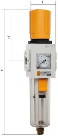 Eco-Line régulateur de filtre, G 3/8″, vidange semi-automatique