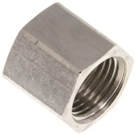 Ecrou de serrage laiton nickelé, G 1/8&Prime;, 4 / 6 mm