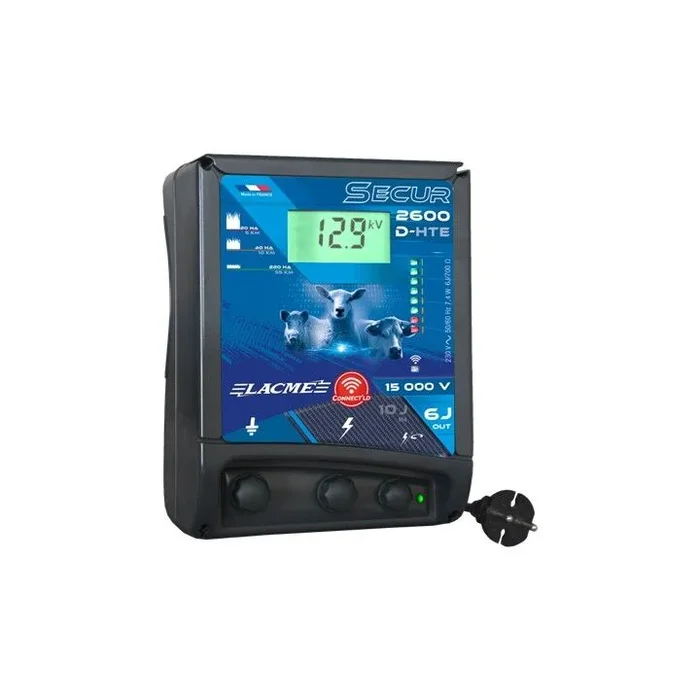Electrificateur secteur SECUR 2600-D-HTE CONNECT&rsquo;LD 15000 V 6 J délivrés – LACME – 608850