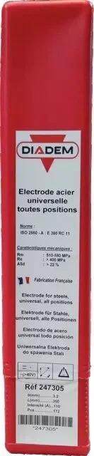 Electrode rutile ø 3,2 boite de 172 diadem